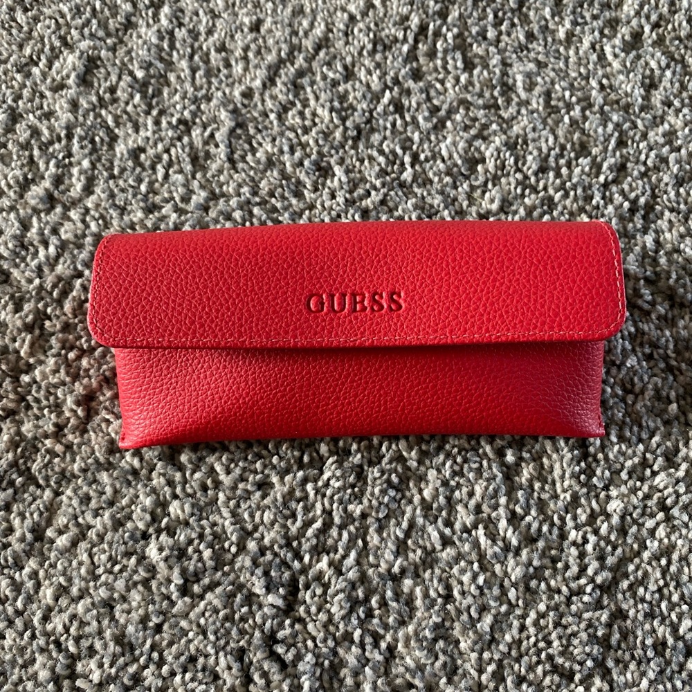 Hot Red GUESS Red Sun glasses case